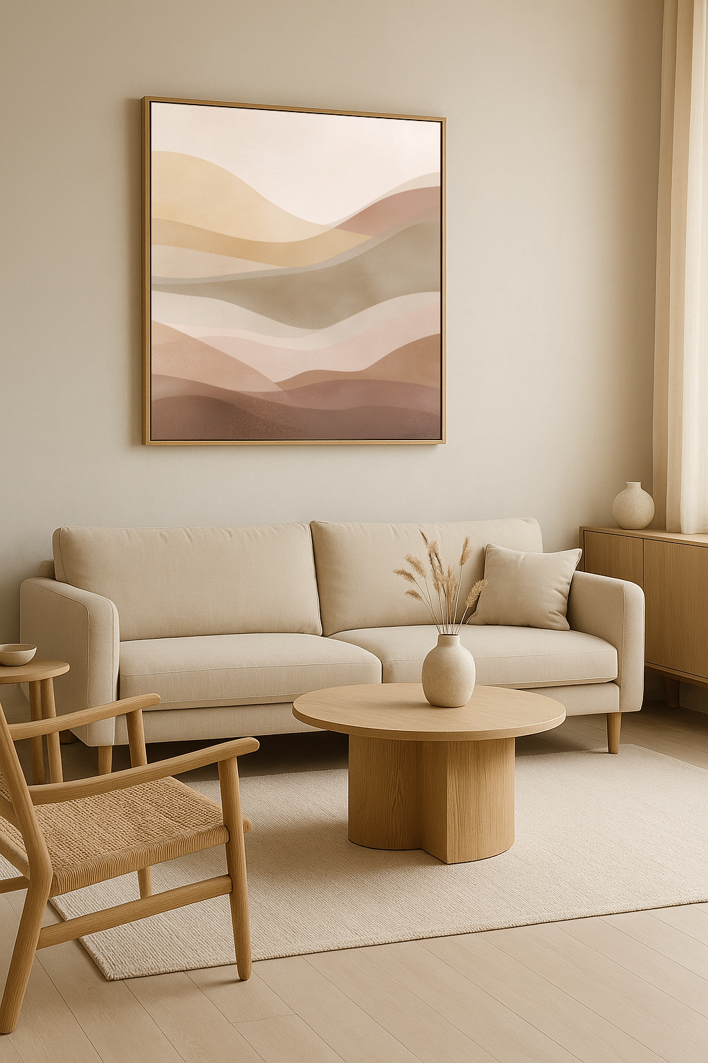 Bright Japandi Living Room Image